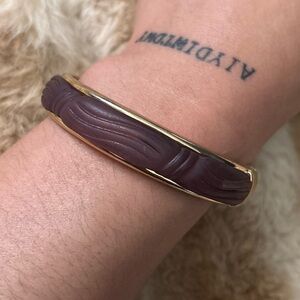Classic purple & Gold-Tone Bangle Bracelet